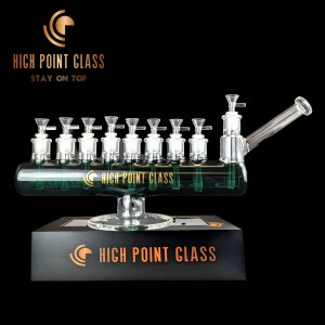 High Point Glass - Smoke-labra Menorah Water Pipe - [BT23]